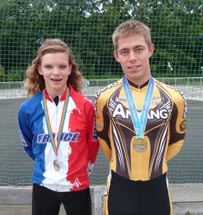 Cl�a Facon et Brian L�pine, m�daill�s des Championnats d'Europe en course